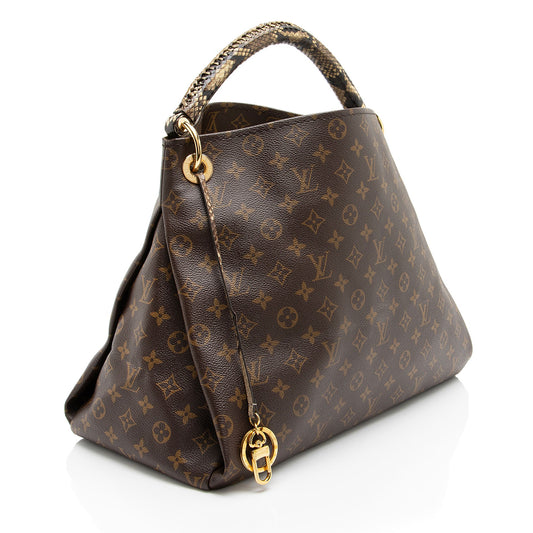 Louis Vuitton Monogram Canvas Python Artsy MM Shoulder Bag