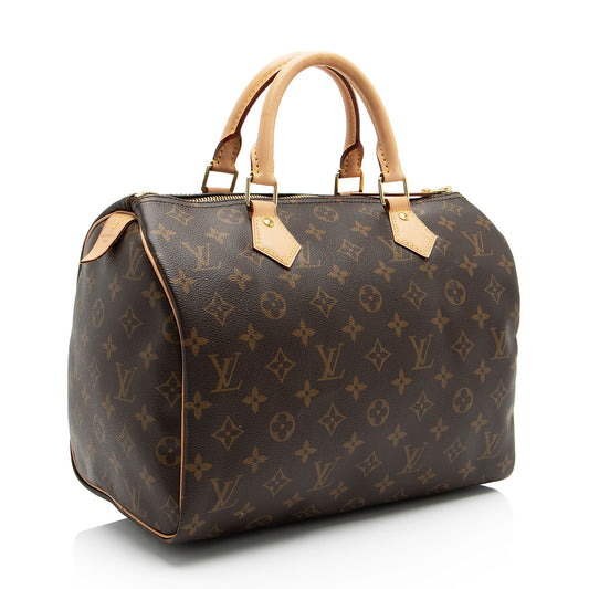 Louis Vuitton Monogram Canvas Speedy 30 Satchel (SHF-FEwSl3)