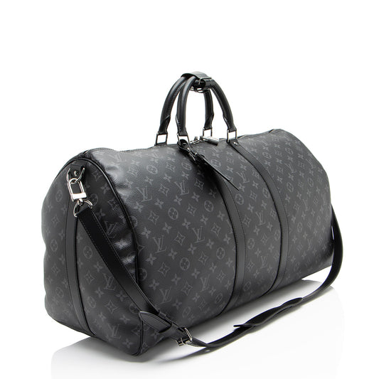 Louis Vuitton Monogram Eclipse Keepall Bandouliere 55 Duffle