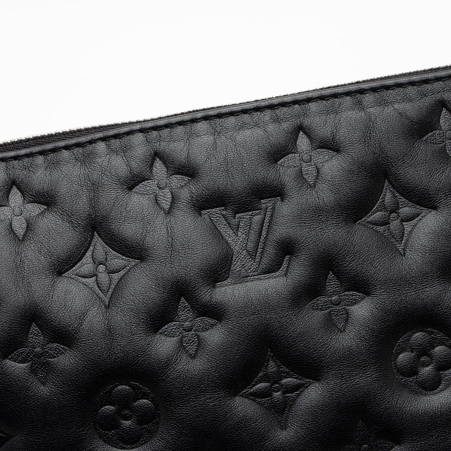 Louis Vuitton Monogram Embossed Lambskin Coussin MM Shoulder Bag (SHF-c3KGRN)