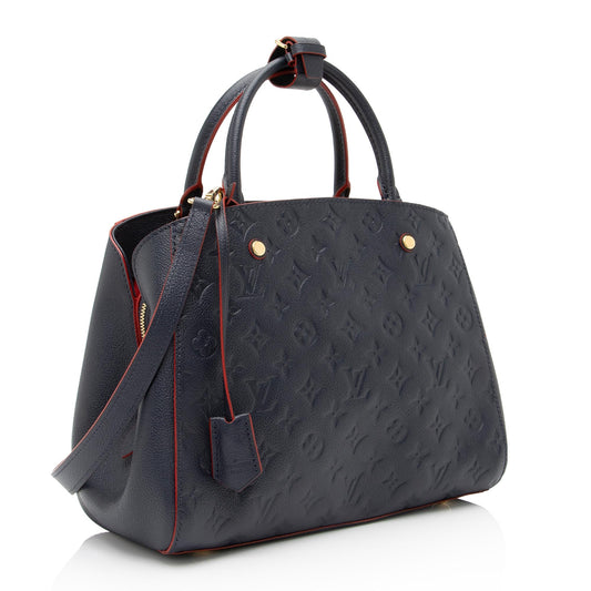 Louis Vuitton Monogram Empreinte Montaigne MM Satchel (SHF-23309)