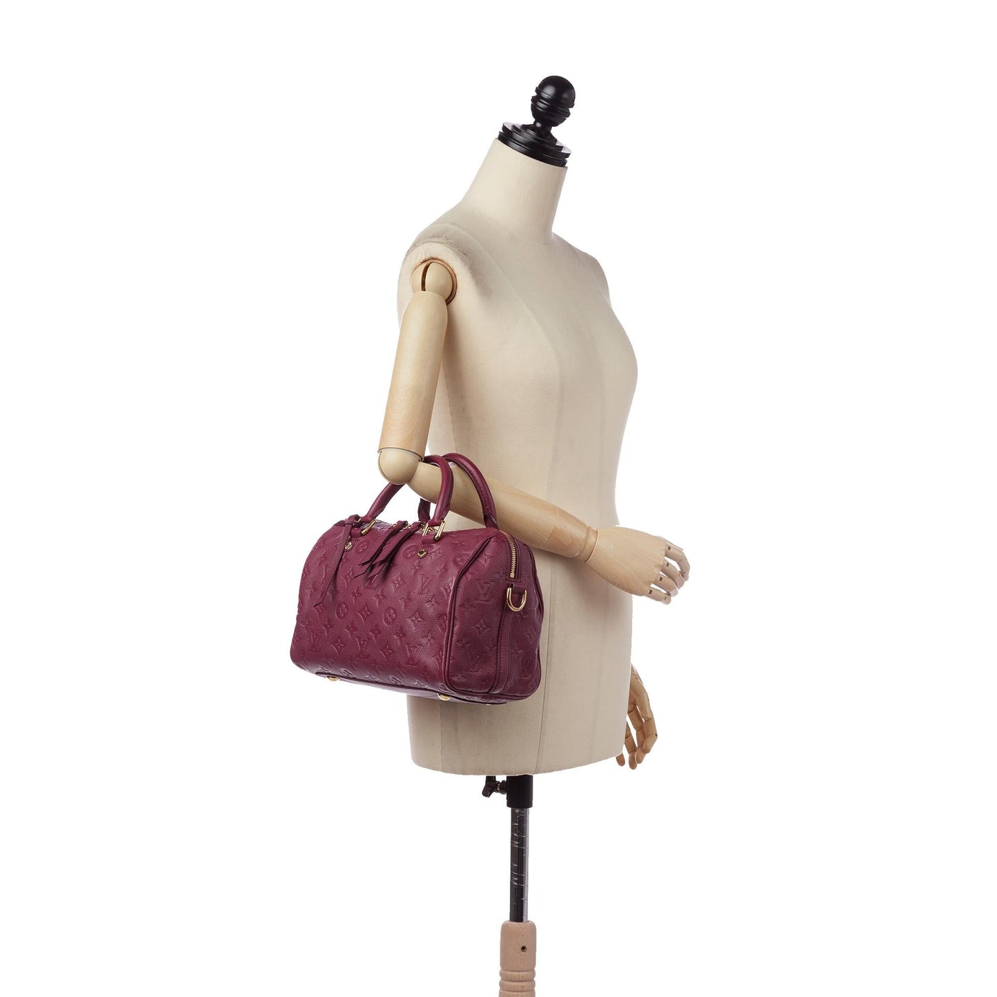 Louis Vuitton Monogram Empreinte Speedy Bandouliere 25 (SHG-32650)