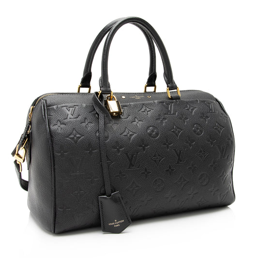 Louis Vuitton Monogram Empreinte Speedy Bandouliere 30 NM Satchel (SHF-UzN7iO)