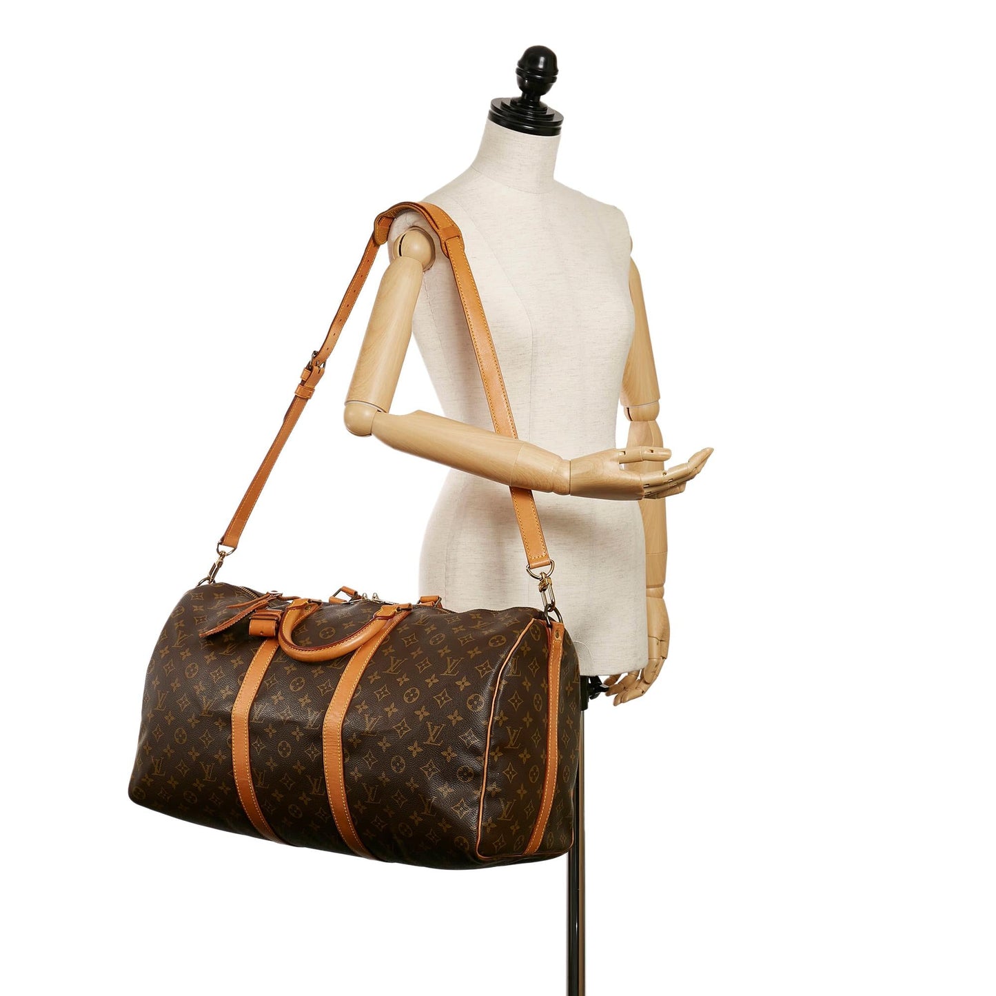 Louis Vuitton Monogram Keepall Bandouliere 50 (SHG-30451)