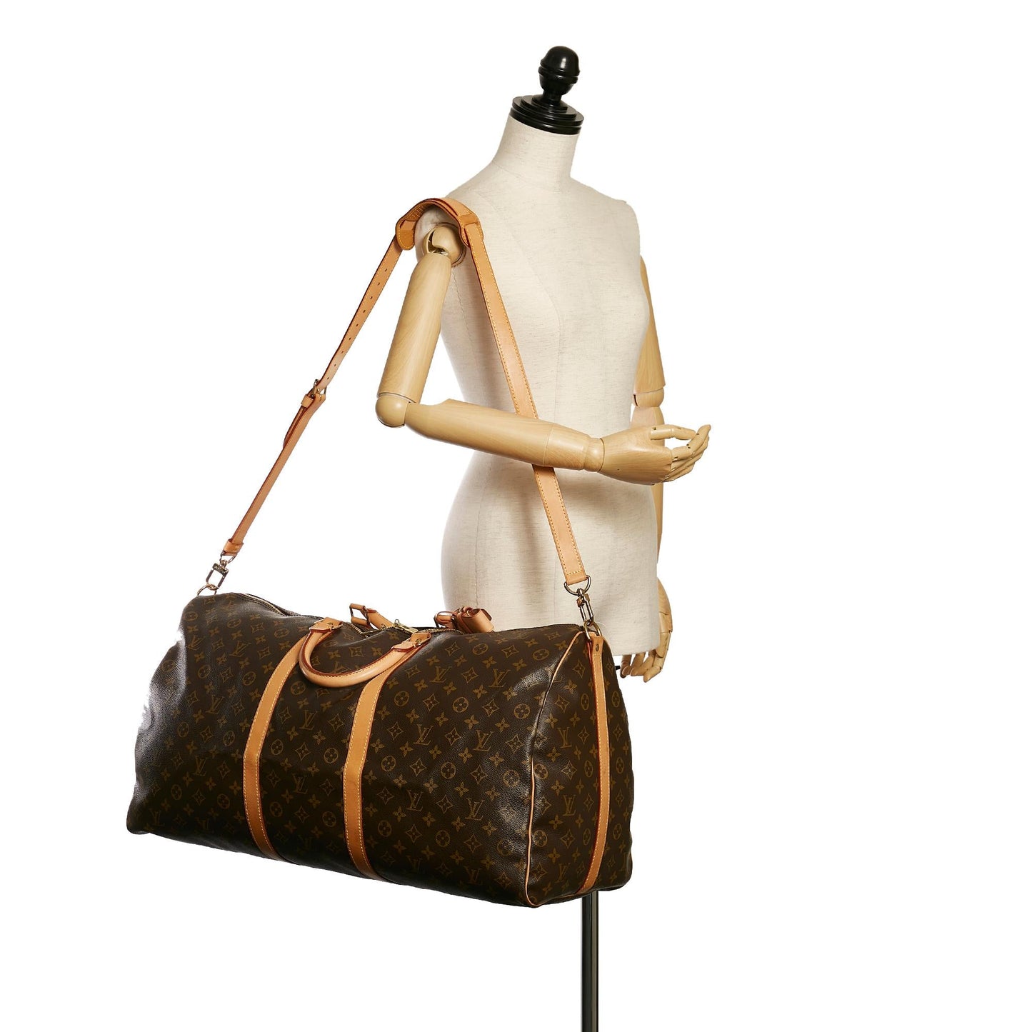 Louis Vuitton Monogram Keepall Bandouliere 60 (SHG-34520)