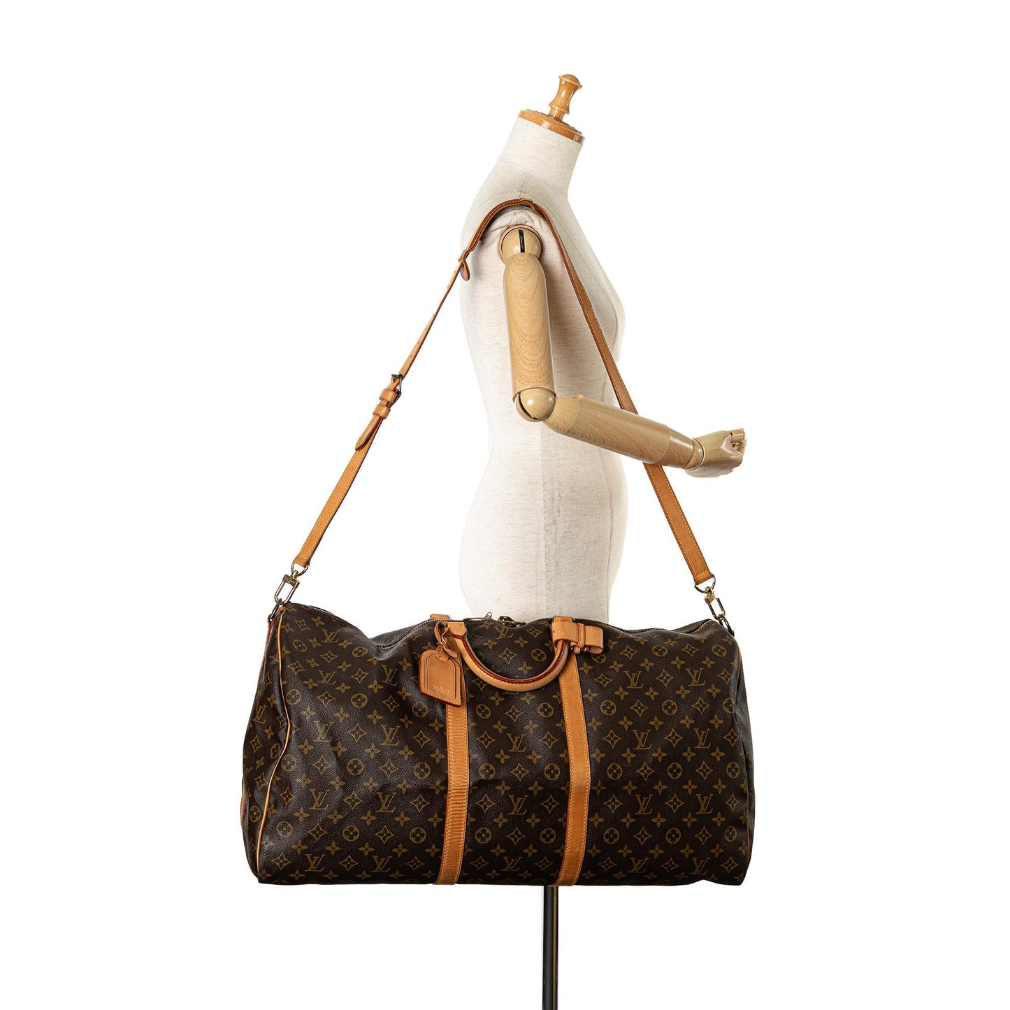 Louis Vuitton Monogram Keepall Bandouliere 60 (SHG-NLE5O5)