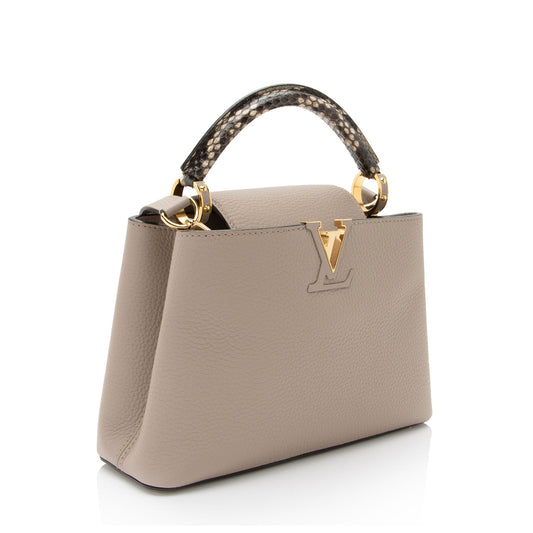 Louis Vuitton Taurillon Leather Python Capucines BB Bag (SHF-Pr9bYe)