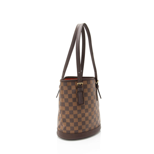 Louis Vuitton Vintage Damier Ebene Marais Bucket Tote