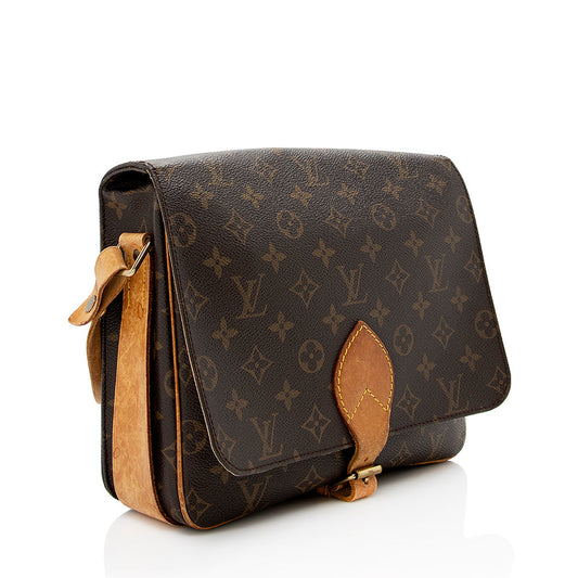 Louis Vuitton Vintage Monogram Canvas Cartouchiere GM Shoulder Bag - (SHF-16651)