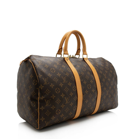 Louis Vuitton Vintage Monogram Canvas Keepall 45 Duffle Bag (SHF-17139)