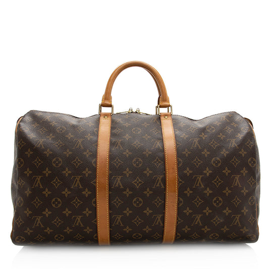 Louis Vuitton Vintage Monogram Canvas Keepall 50 Duffel Bag (SHF-20497)