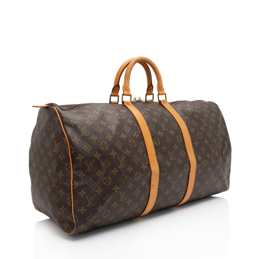 Louis Vuitton Vintage Monogram Canvas Keepall 55 Duffle Bag (SHF-V95Q6T)