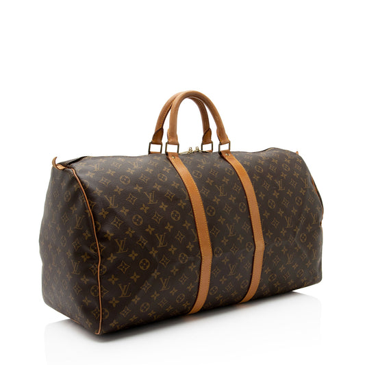 Louis Vuitton Vintage Monogram Canvas Keepall 55 Duffle Bag (SHF-z3uo3H)