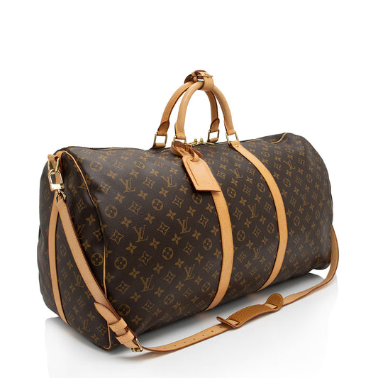 Louis Vuitton Vintage Monogram Canvas Keepall Bandouliere 60 Duffle Bag (SHF-2g6q76)