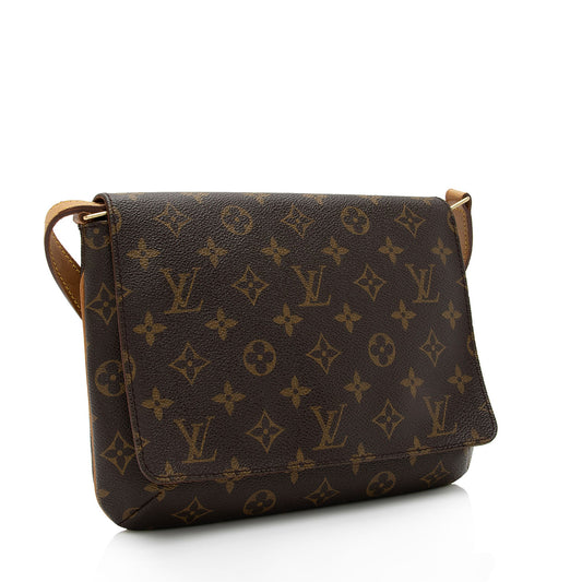 Louis Vuitton Vintage Monogram Canvas Musette Tango Shoulder Bag (SHF-KMDI1u)