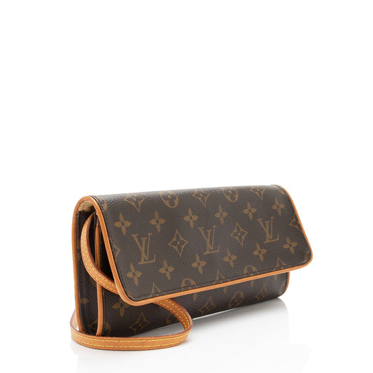 Louis Vuitton Vintage Monogram Canvas Pochette Twin GM Shoulder Bag (SHF-AYcIXV)