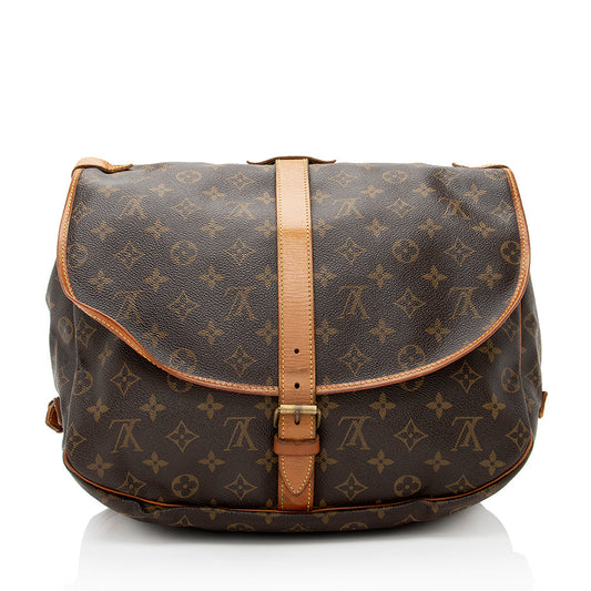 Louis Vuitton Vintage Monogram Canvas Saumur 35 Messenger Bag (SHF-21228)