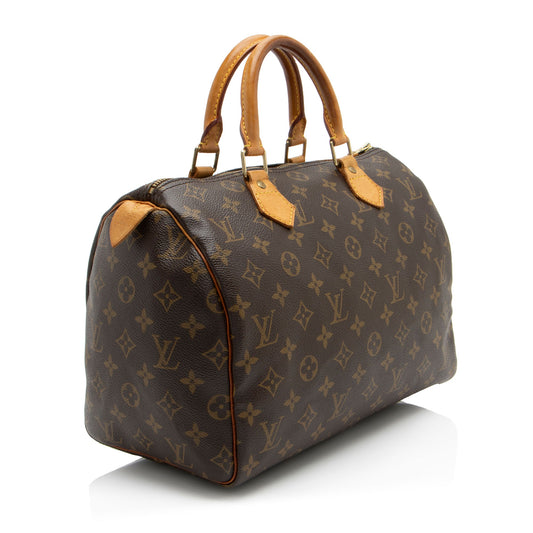 Louis Vuitton Vintage Monogram Canvas Speedy 30 Satchel (SHF-l6hnvV)