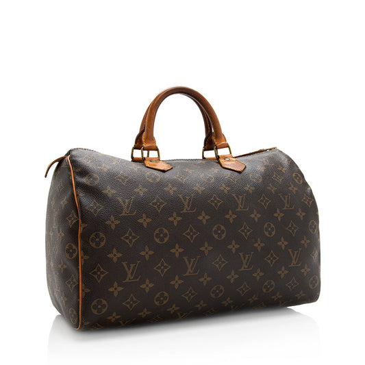 Louis Vuitton Vintage Monogram Canvas Speedy 35 Satchel - (SHF-19637)