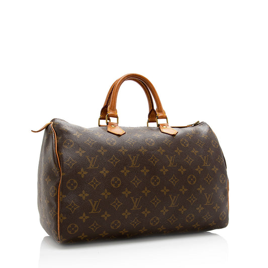 Louis Vuitton Vintage Monogram Canvas Speedy 35 Satchel (SHF-18502)