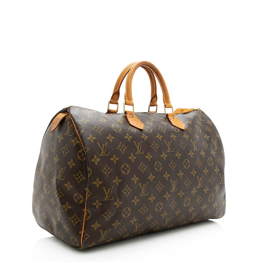 Louis Vuitton Vintage Monogram Canvas Speedy 40 Satchel (SHF-19347)