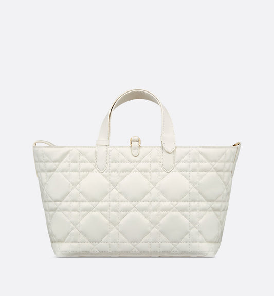 Medium Luxury Dior Toujours Bag Latte Macrocannage Calfskin