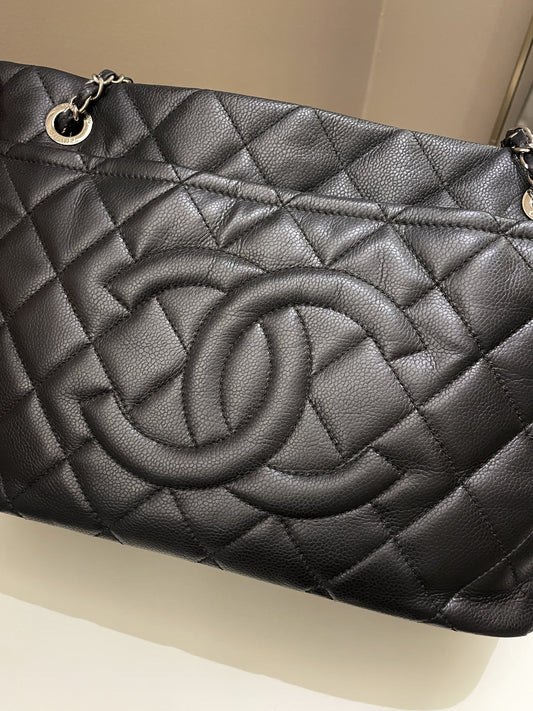 Luxury Chanel Timeless CC Shopping Tote Black Caviar