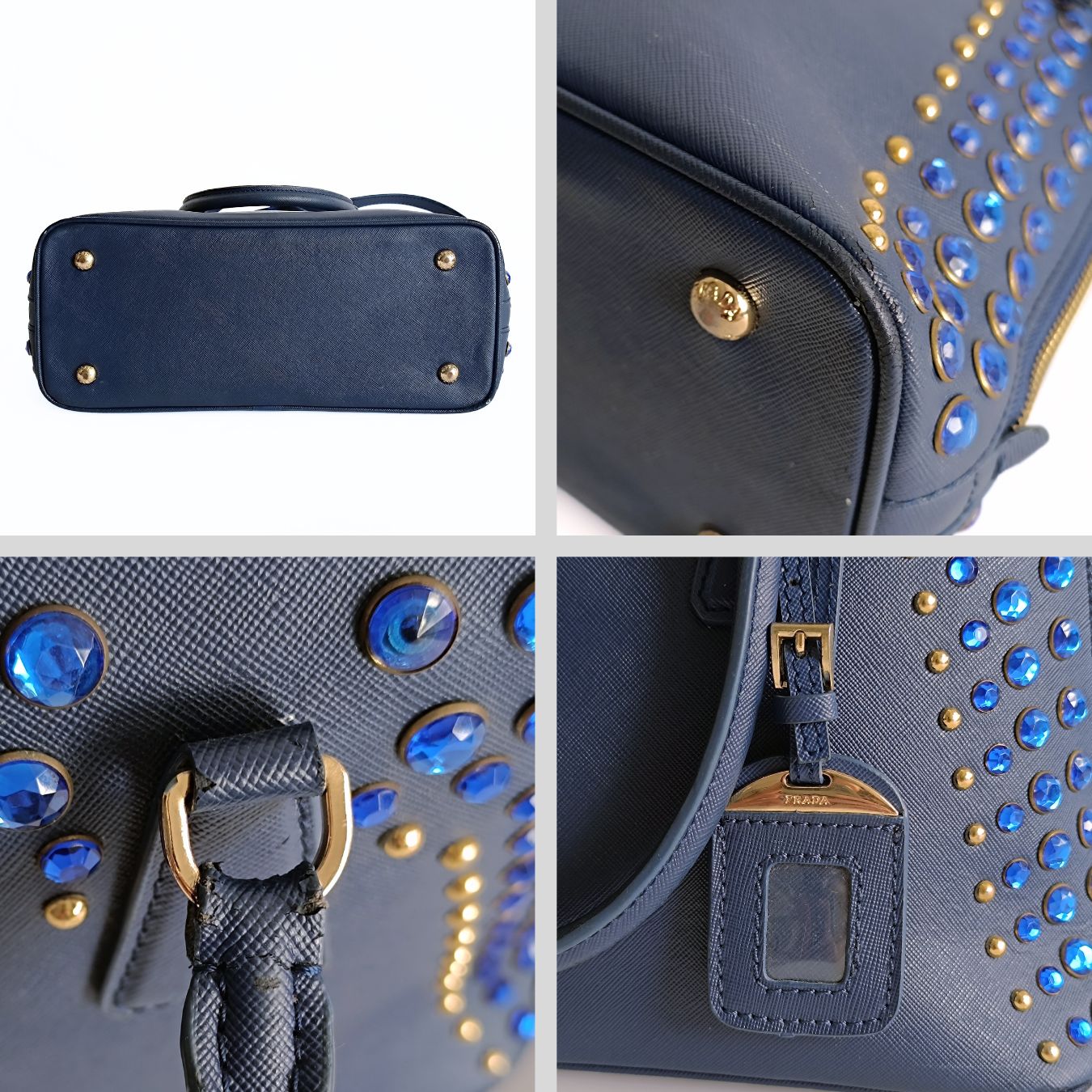 Luxury PradaLuxury PradaLuxury PradaBijoux shoulder bag in blue Saffiano leather