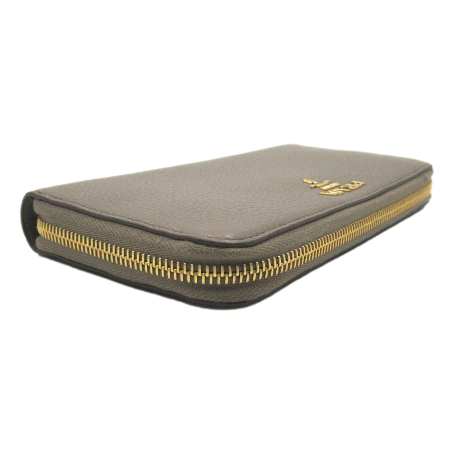 Luxury PradaLarge Saffiano Leather Wallet Grey Blue