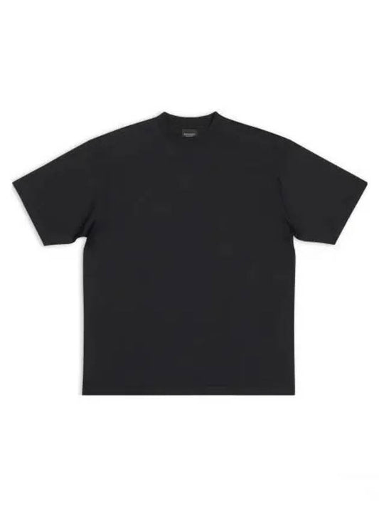 Luxury Balenciaga Care Label Print Short Sleeve T-Shirt Black