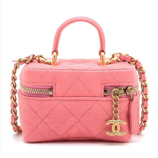 Chanel Matrasse Caviar S Chain Shoulder Bag Mini Pink G 31st