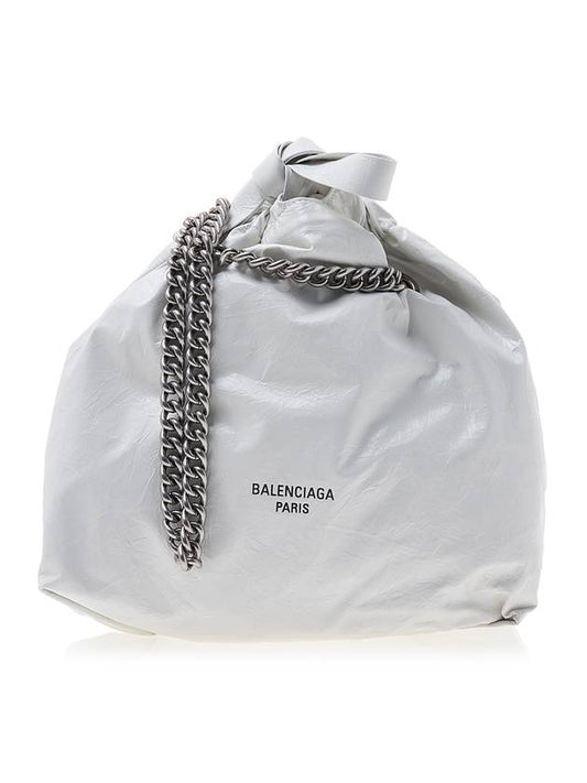 Luxury Balenciaga WoMen's Crush Small Tote Bag Optic White