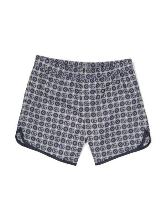 Luxury Gucci Trending 2025 Kids Double G Swim Shorts Blue