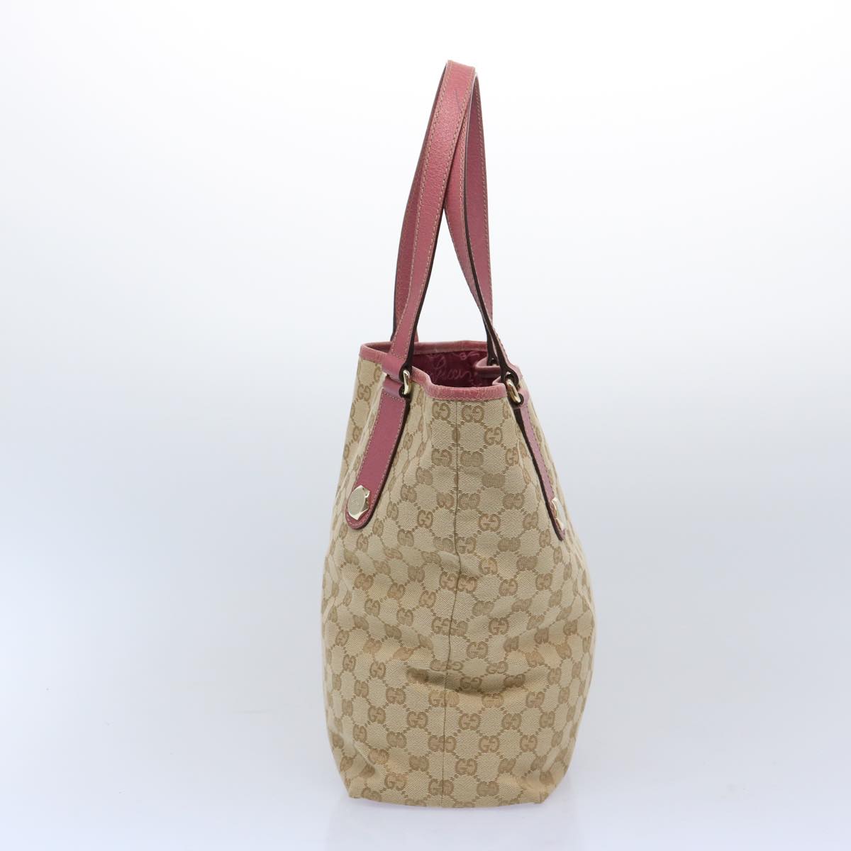 GUCCI GG Canvas Shoulder Bag Beige Pink ac2692