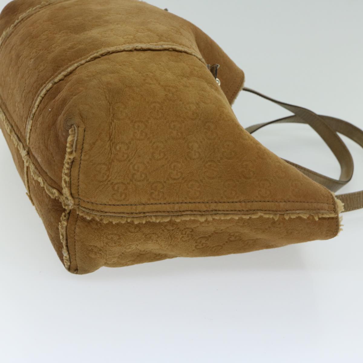 GUCCI GG Canvas Tote Bag Mouton Brown ac2774