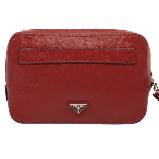 Luxury PradaSafiano leather Clutch Bag Red ac2882
