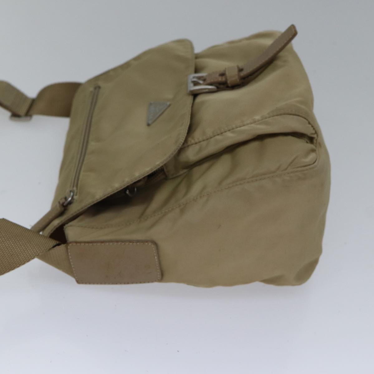 Luxury Prada Shoulder Bag Nylon Beige ac3250