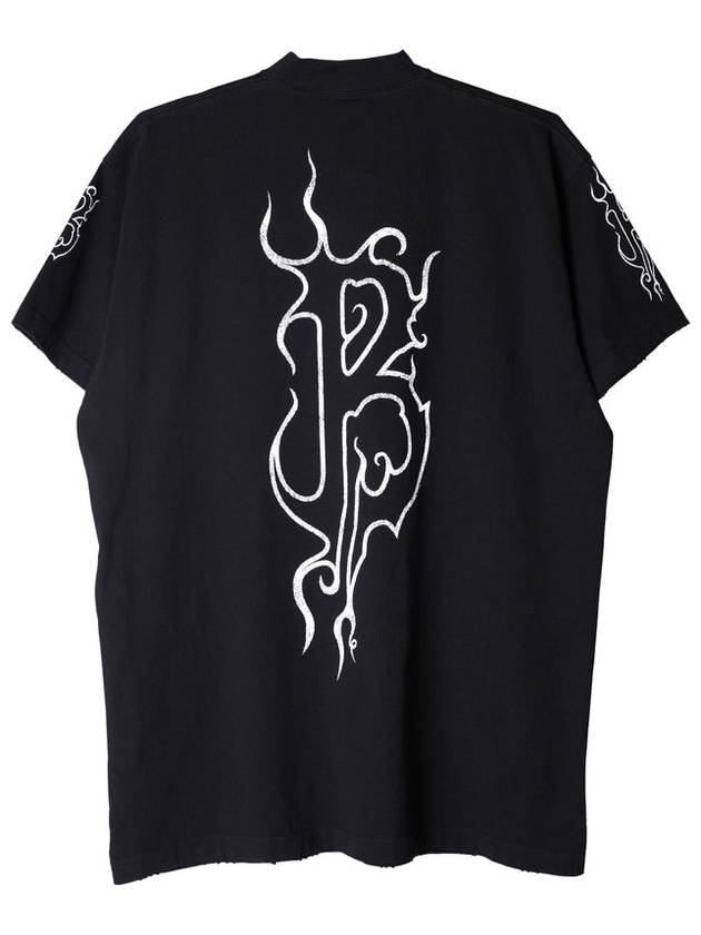 Luxury Balenciaga Darkwave Cotton Short Sleeve T-Shirt Black