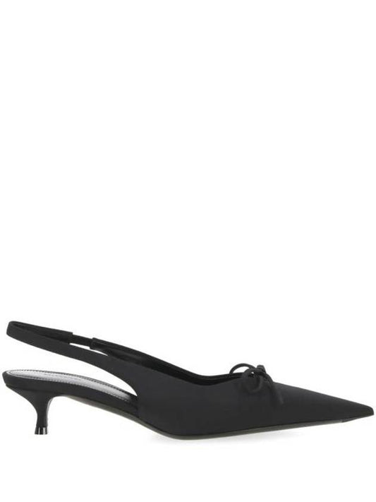 Luxury Balenciaga Knife Bow Slingback Heel Black