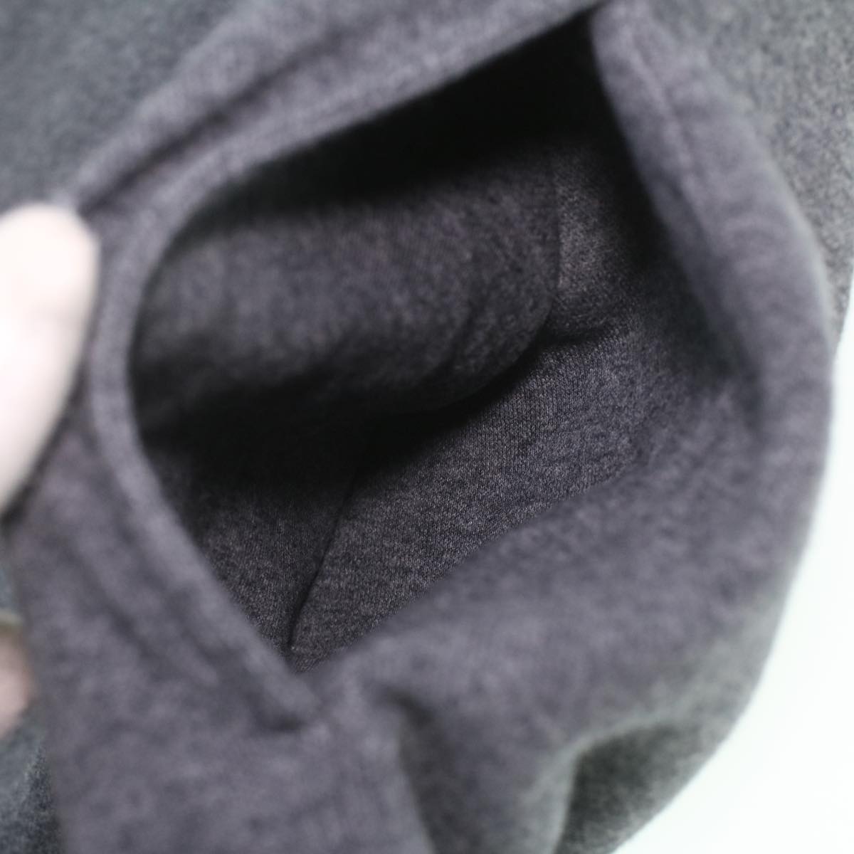 Luxury CELINE Sweatshirt Dress Cotton M Gray Black am3981