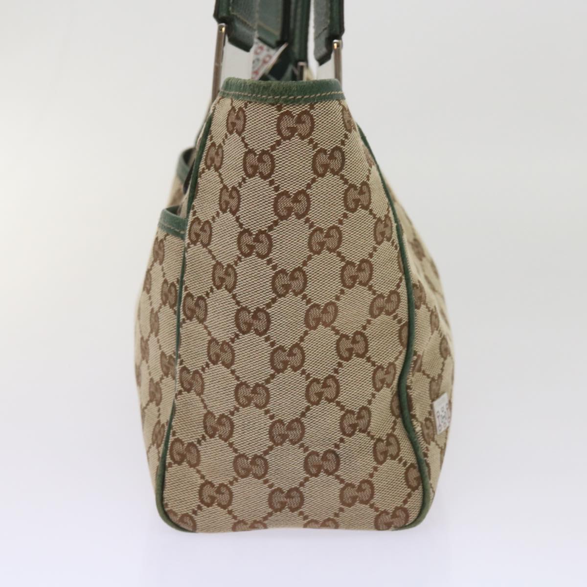 GUCCI GG Canvas Web Sherry Line Horsebit Tote Bag Beige Red 145810 am5686
