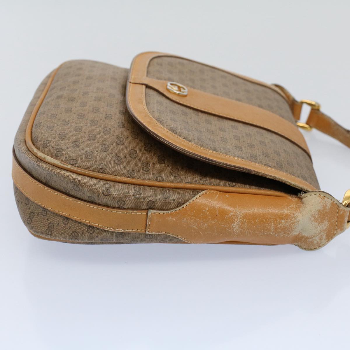 Luxury Gucci Micro GG Canvas Shoulder Bag PVC Leather Beige 001 115 4425 ar10321