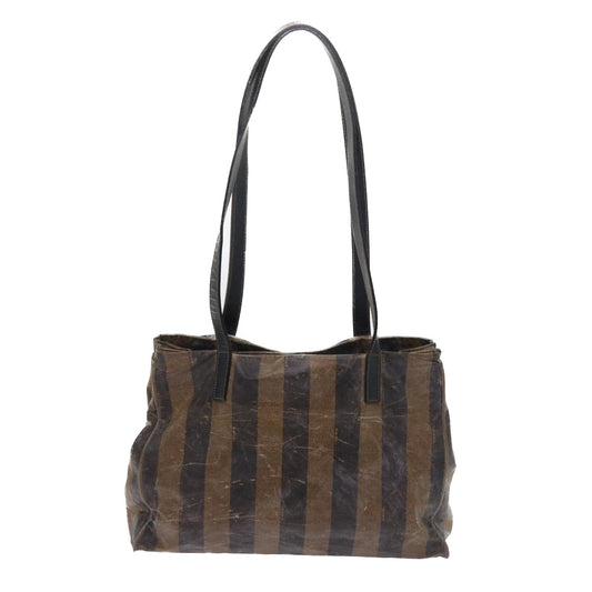 Luxury FendiPecan Canvas Shoulder Bag Coated Canvas Brownar10390B