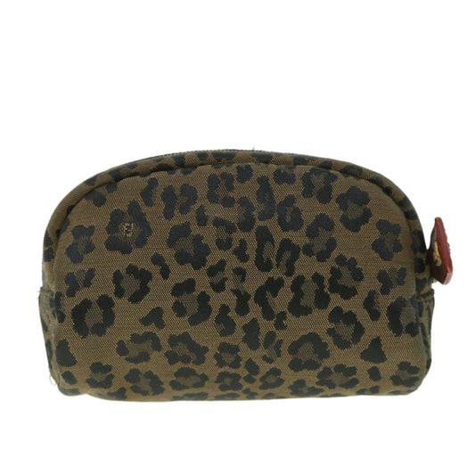 Luxury FendiLeopard Pouch Canvas Brownar10418