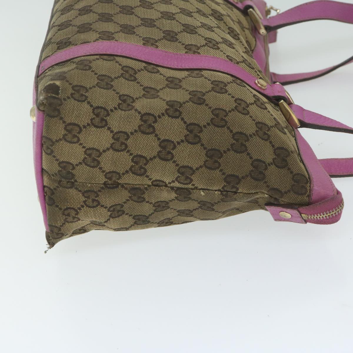 GUCCI GG Canvas Sherry Line Shoulder Bag 2Set Beige Brown gray ar11231
