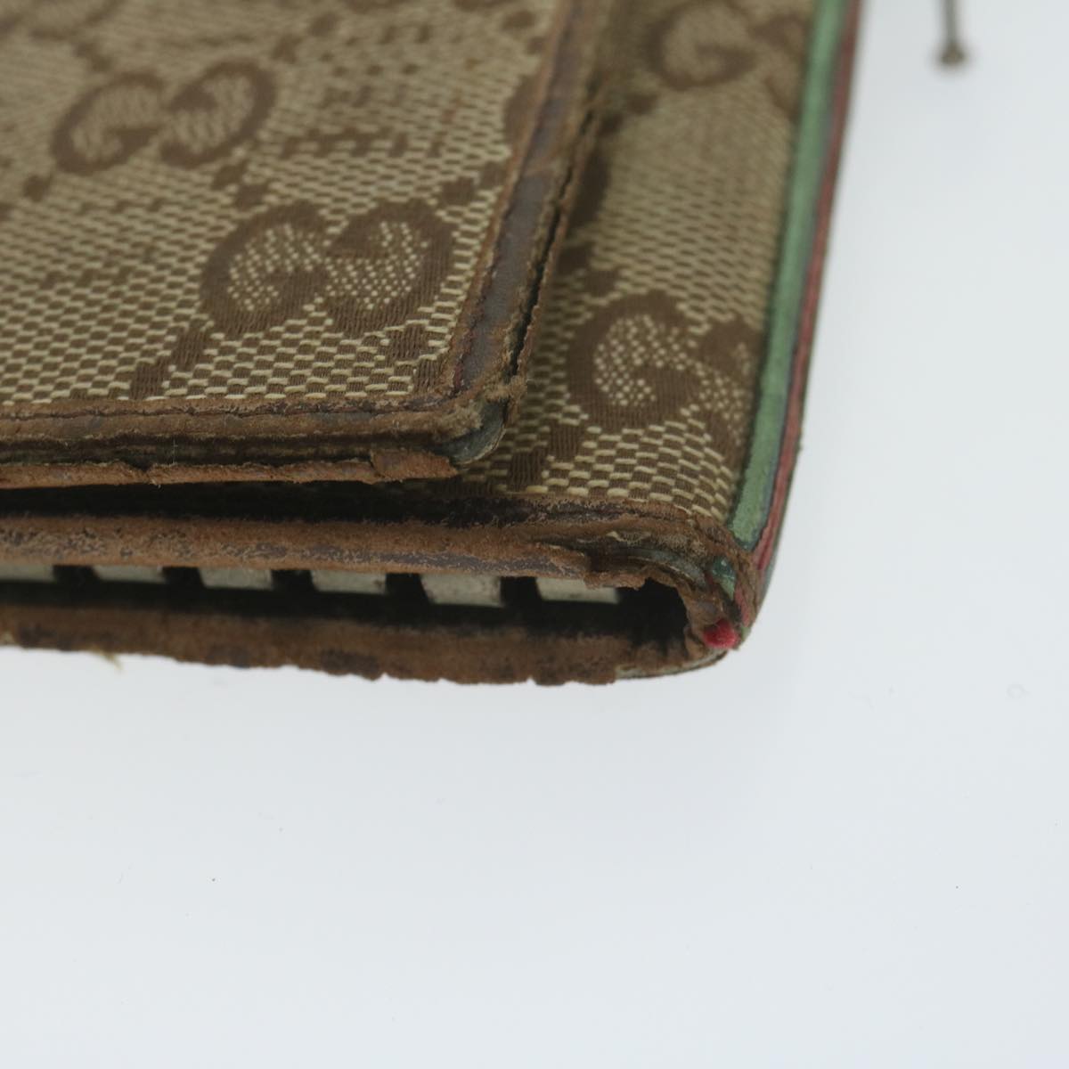 GUCCI GG Canvas Wallet Key Case 6Set Beige Black ar11255