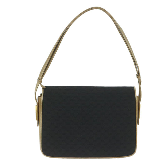 GUCCI Micro GG Canvas Shoulder Bag Black Beige ar11311
