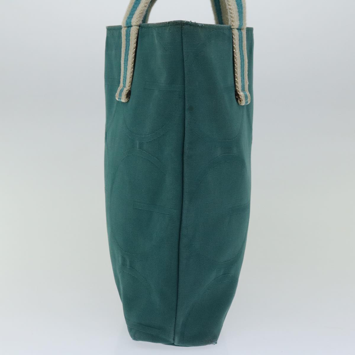 GUCCI Sherry Line Hand Bag Canvas Blue White 140691 ar11414