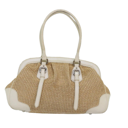 Luxury Prada Hand Bag Straw Beige ar12199