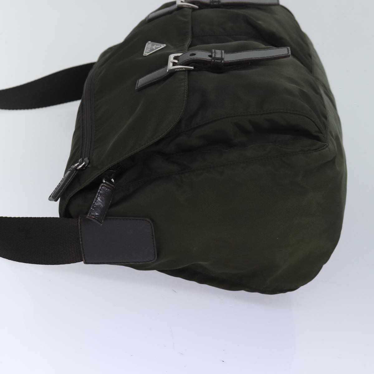 Luxury Prada Shoulder Bag Nylon Khaki ar12206